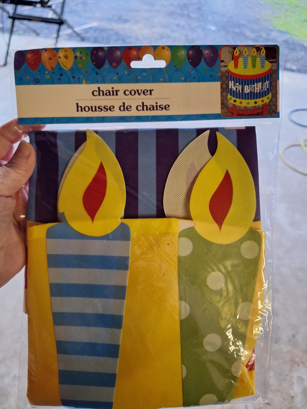Birthday Candle Chair Cover - Yellow Candle Design